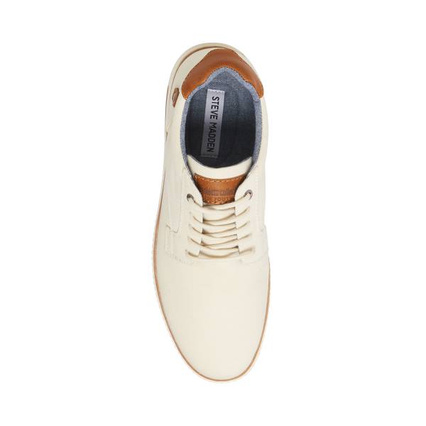 Adidași Barbati Steve Madden Tom Off-white Albi | SM-683LW