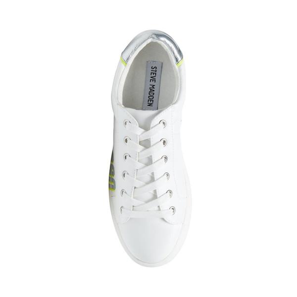 Adidași Dama Steve Madden Brexton Albi Argintii | SM-134FV