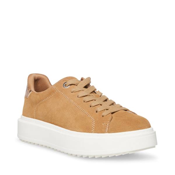 Adidași Dama Steve Madden Catcher Taupe Piele Intoarsa Gri Maro | SM-019JB