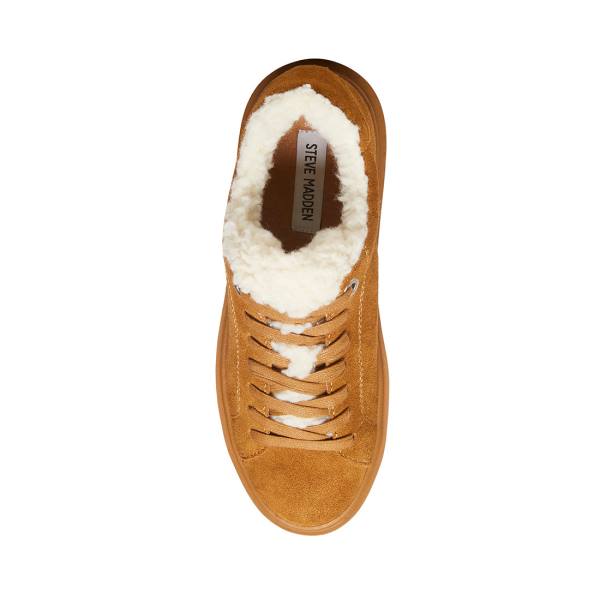 Adidași Dama Steve Madden Catcher-f Chestnut Piele Intoarsa Maro | SM-516CU