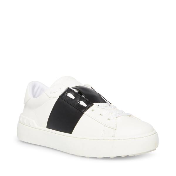 Adidași Dama Steve Madden Keaton Albi Negrii | SM-058PR