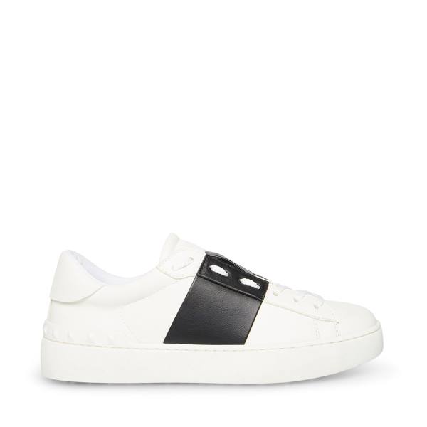 Adidași Dama Steve Madden Keaton Albi Negrii | SM-058PR