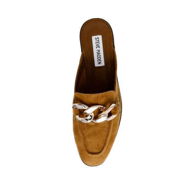 Balerini Dama Steve Madden Cally Cognac Piele Intoarsa Maro | SM-976YC