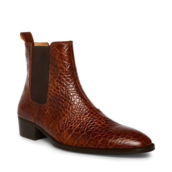 Bocanci Barbati Steve Madden Dex-c Crocodile Maro | SM-916GQ