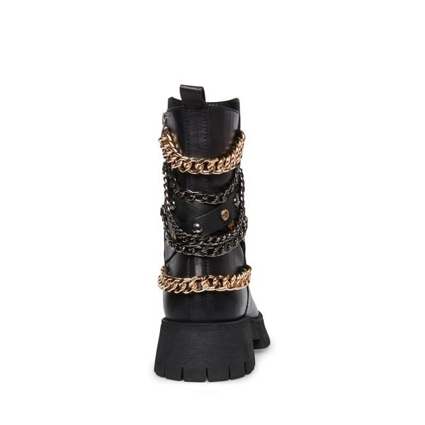 Bocanci Dama Steve Madden Chain Negrii Colorati | SM-258PB