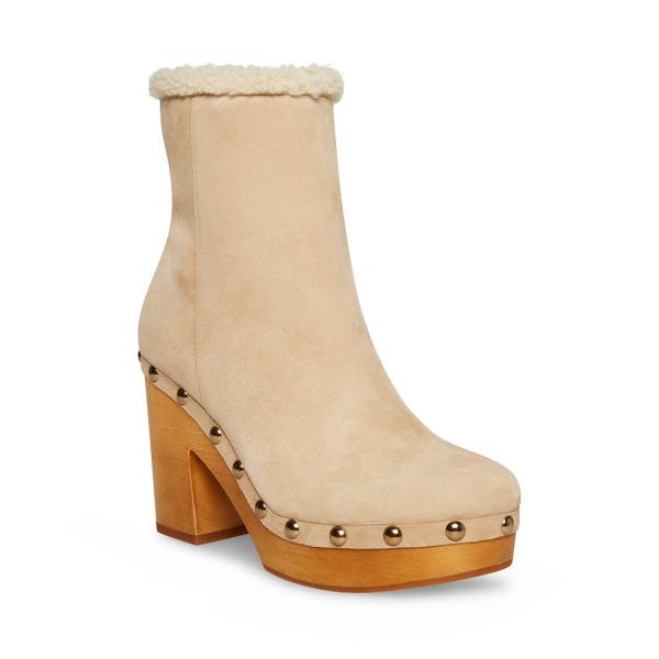 Bocanci Dama Steve Madden Kent Sand Piele Intoarsa Maro | SM-831JV