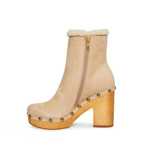 Bocanci Dama Steve Madden Kent Sand Piele Intoarsa Maro | SM-831JV