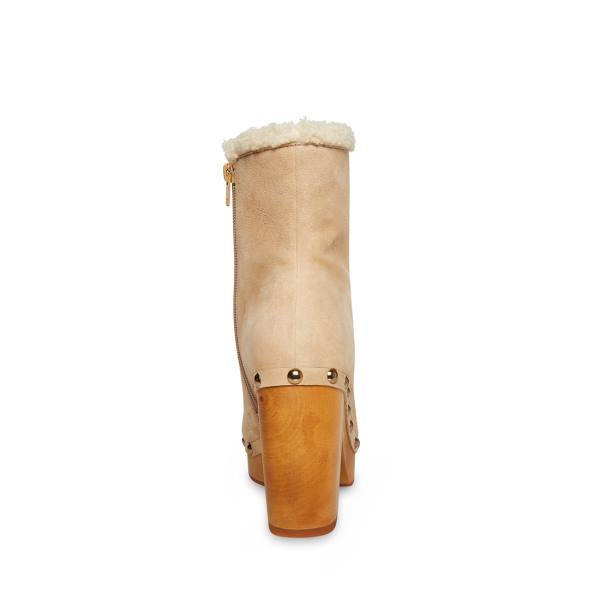 Bocanci Dama Steve Madden Kent Sand Piele Intoarsa Maro | SM-831JV