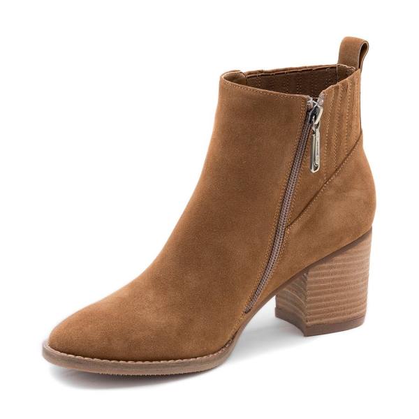 Bocanci Dama Steve Madden Noa Impermeabili Camel Piele Intoarsa Maro | SM-570ZR