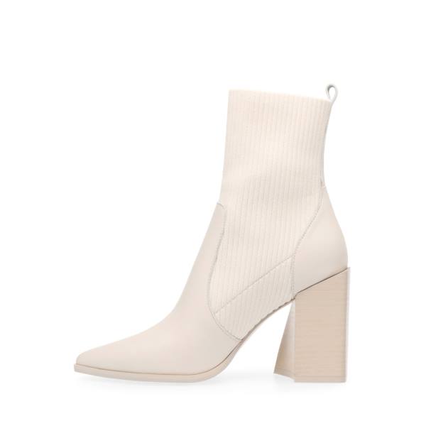 Bocanci Dama Steve Madden Tackle Bone Piele Bej | SM-816AE