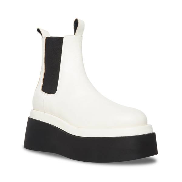 Bocanci Dama Steve Madden Versus Piele Albi | SM-563PL