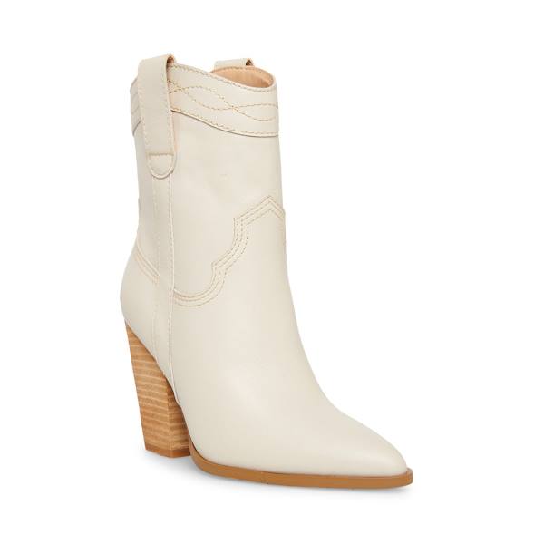 Bocanci Dama Steve Madden Westyn Bone Piele Bej | SM-206VW