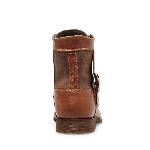 Cizme Barbati Steve Madden Sidetrack Cognac Piele Maro | SM-741UH