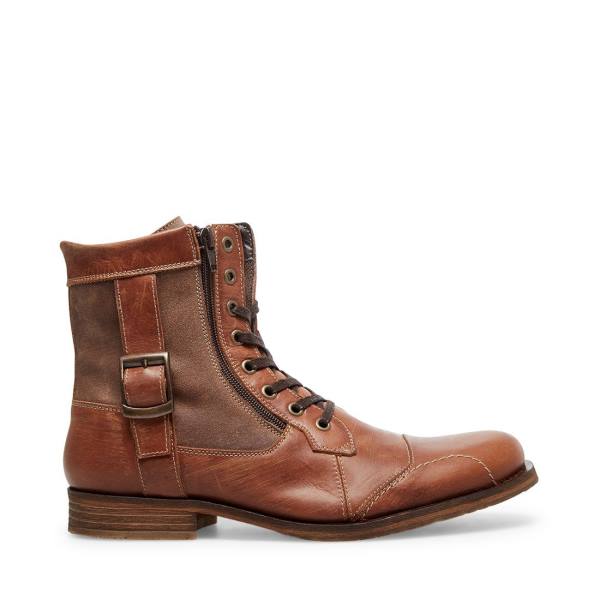 Cizme Barbati Steve Madden Sidetrack Cognac Piele Maro | SM-741UH