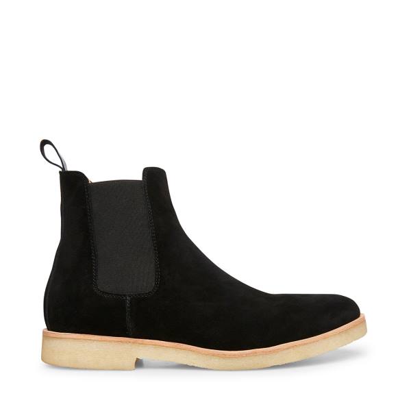 Cizme Barbati Steve Madden Wilshire Piele Intoarsa Negrii | SM-346DE