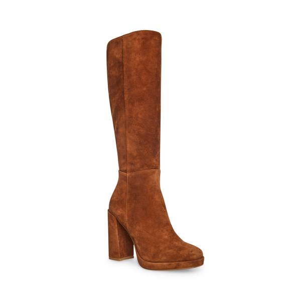 Cizme Dama Steve Madden Marcello Chestnut Piele Intoarsa Maro | SM-930UQ