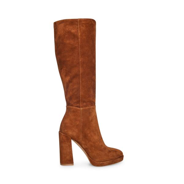 Cizme Dama Steve Madden Marcello Chestnut Piele Intoarsa Maro | SM-930UQ