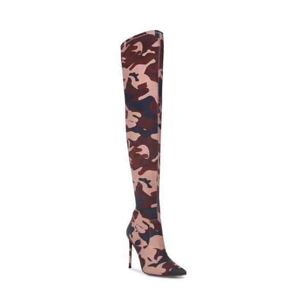 Cizme Dama Steve Madden Vava Camo Maro Camuflaj | SM-720HR