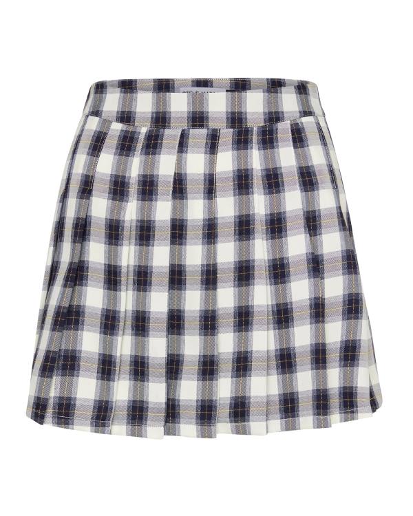 Fuste Dama Steve Madden Plaid Pleated Mini Bleumarin | SM-851HW