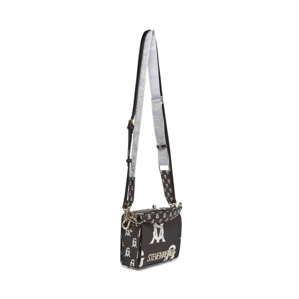 Geanta Crossbody Dama Steve Madden Bkinder-white Negrii Albi | SM-761RE