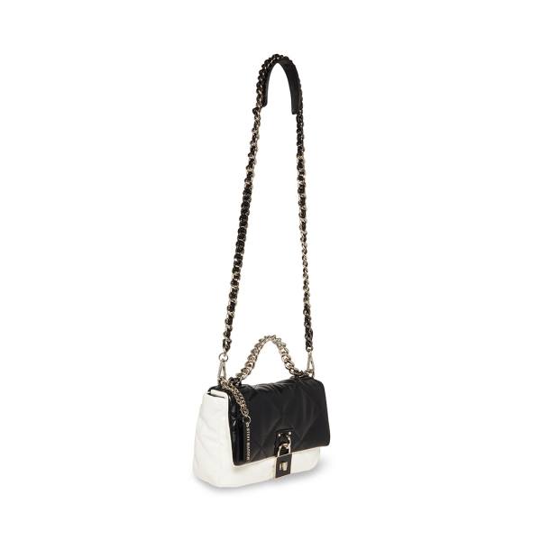 Geanta Crossbody Dama Steve Madden Bterra-b Negrii Albi | SM-528ZR