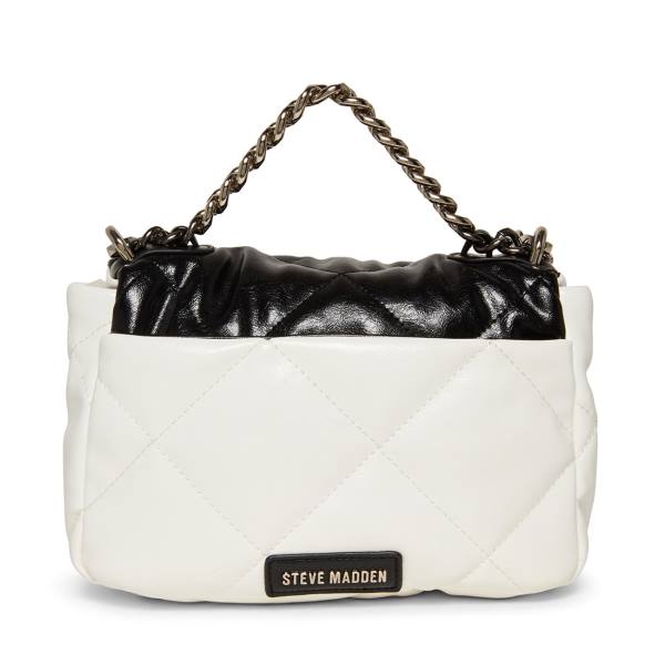 Geanta Crossbody Dama Steve Madden Bterra-b Negrii Albi | SM-528ZR