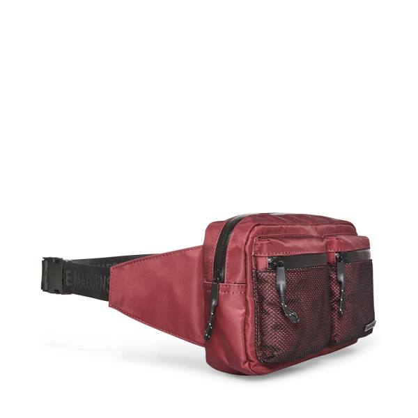 Geanta De Mana Barbati Steve Madden Mesh Fanny Pack Burgundy Visinii | SM-120KP