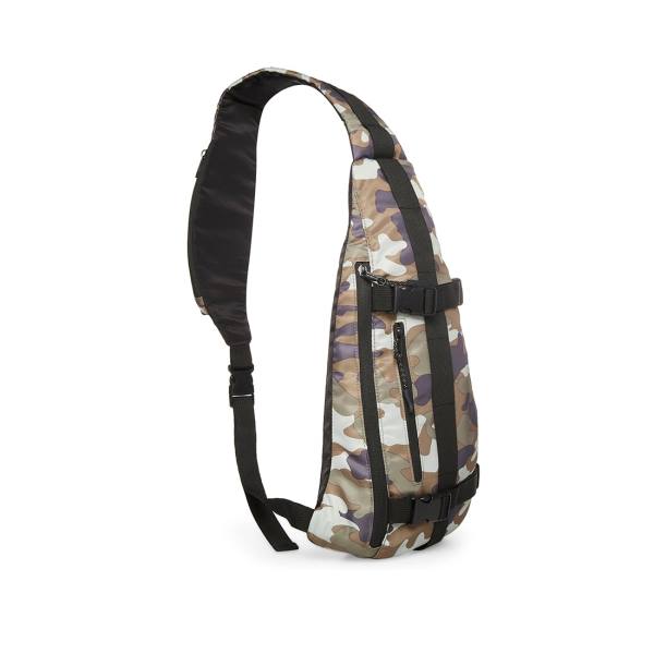 Geanta De Umar Barbati Steve Madden Multi-pocket Sling Camo Negrii | SM-648CN