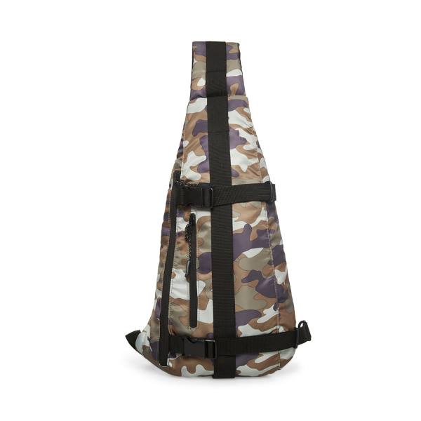 Geanta De Umar Barbati Steve Madden Multi-pocket Sling Camo Negrii | SM-648CN