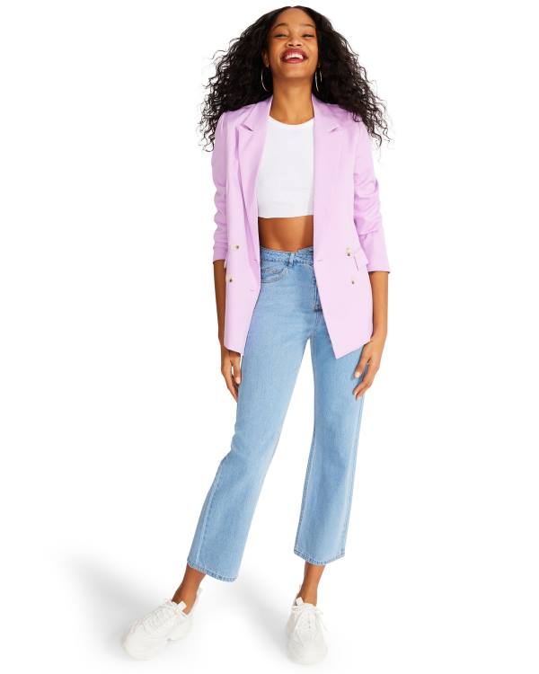 Jacheta Dama Steve Madden Boyfriend Blazer Violet | SM-659RU