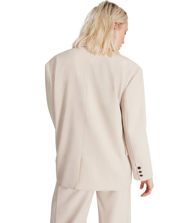 Jacheta Dama Steve Madden Oversized Blazer Ivory Albi | SM-915XM