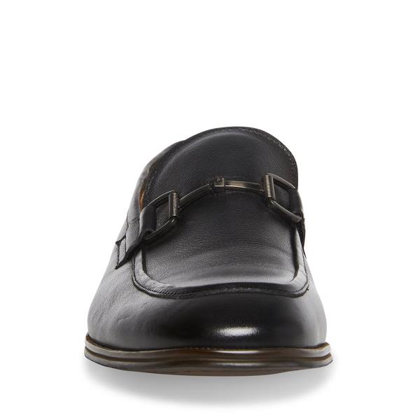 Loafers Barbati Steve Madden Aahron Piele Negrii | SM-072YZ