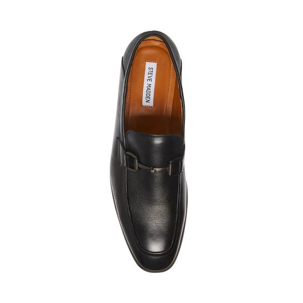 Loafers Barbati Steve Madden Aahron Piele Negrii | SM-072YZ