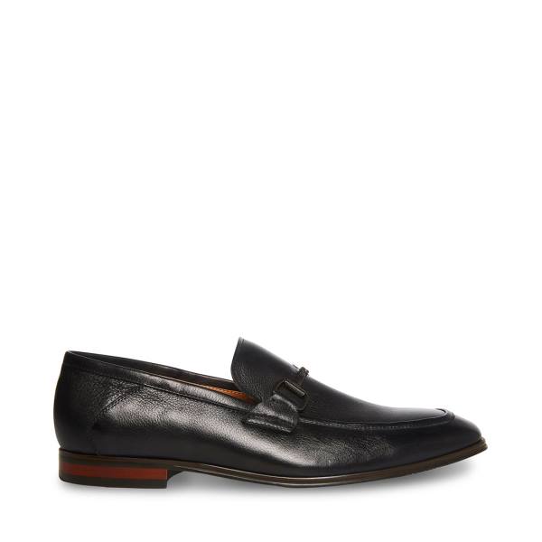 Loafers Barbati Steve Madden Aahron Piele Negrii | SM-072YZ