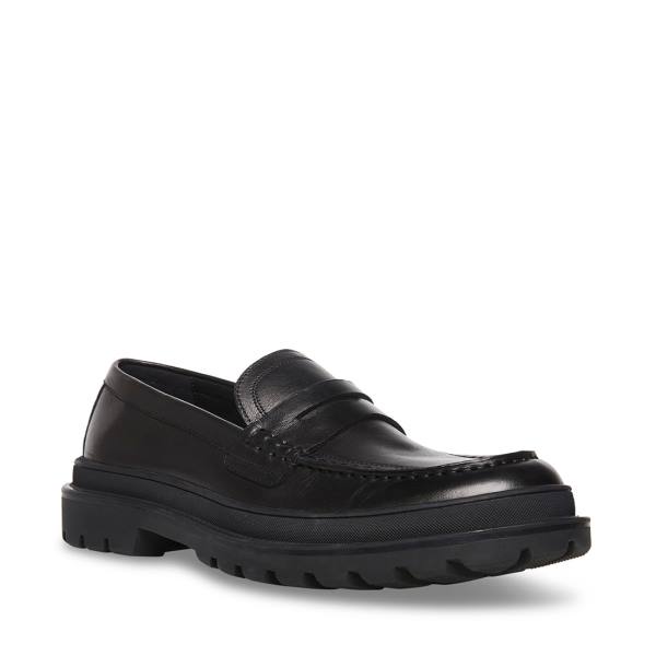 Loafers Barbati Steve Madden Charles Piele Negrii | SM-703LI