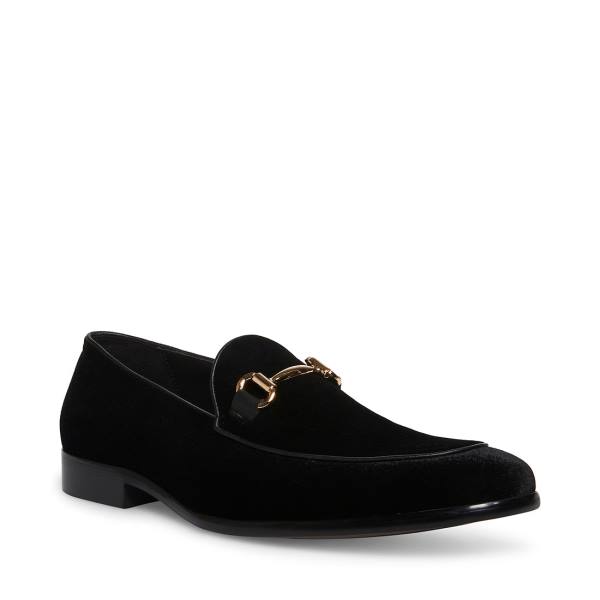 Loafers Barbati Steve Madden Diego-v Velvet Negrii | SM-523BC