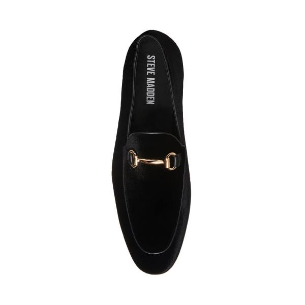 Loafers Barbati Steve Madden Diego-v Velvet Negrii | SM-523BC