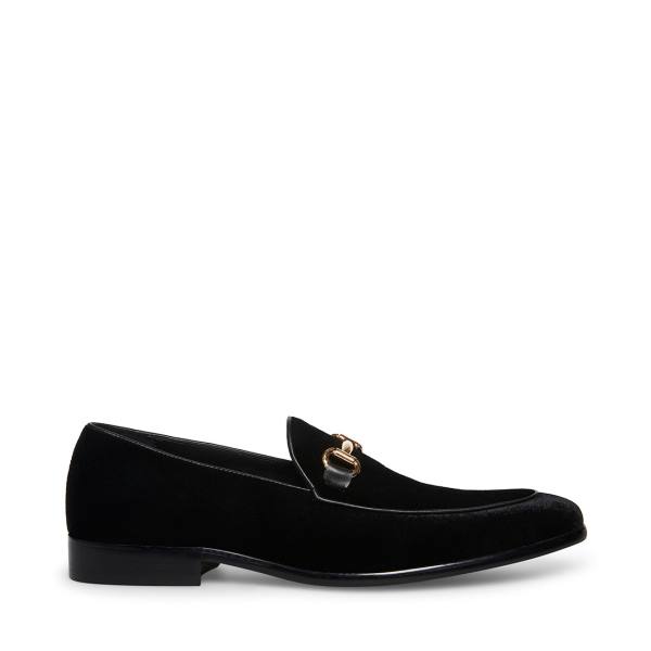 Loafers Barbati Steve Madden Diego-v Velvet Negrii | SM-523BC