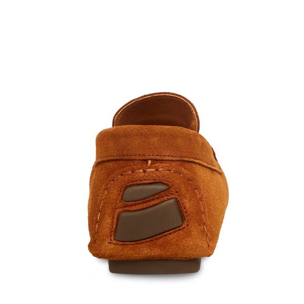 Loafers Barbati Steve Madden Italo Cognac Piele Intoarsa Maro | SM-280YP