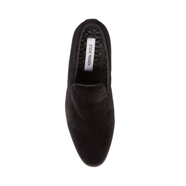 Loafers Barbati Steve Madden Laight Velvet Negrii | SM-609XE