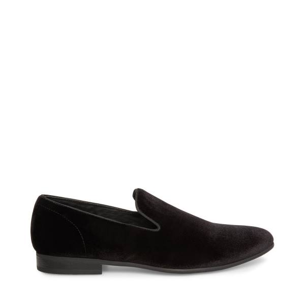 Loafers Barbati Steve Madden Laight Velvet Negrii | SM-609XE