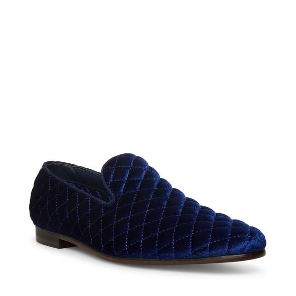 Loafers Barbati Steve Madden Quintin Velvet Albastri | SM-874RF