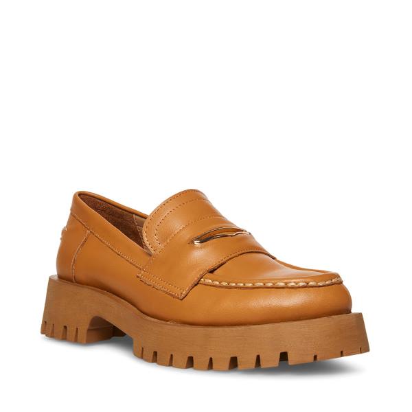 Loafers Dama Steve Madden Lawrence Cognac Piele Maro | SM-940AL