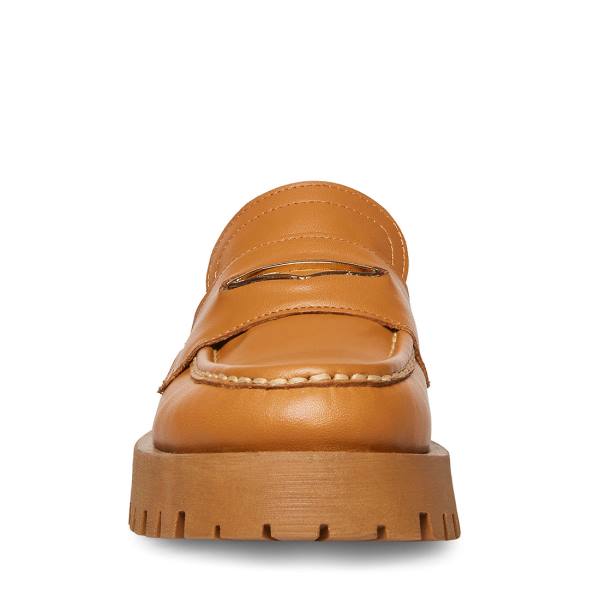 Loafers Dama Steve Madden Lawrence Cognac Piele Maro | SM-940AL