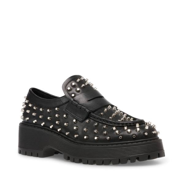 Loafers Dama Steve Madden Malvern Studs Negrii | SM-392YJ