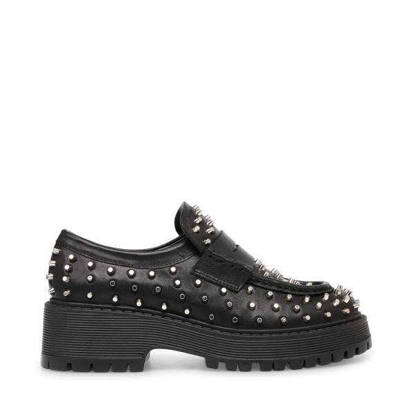 Loafers Dama Steve Madden Malvern Studs Negrii | SM-392YJ