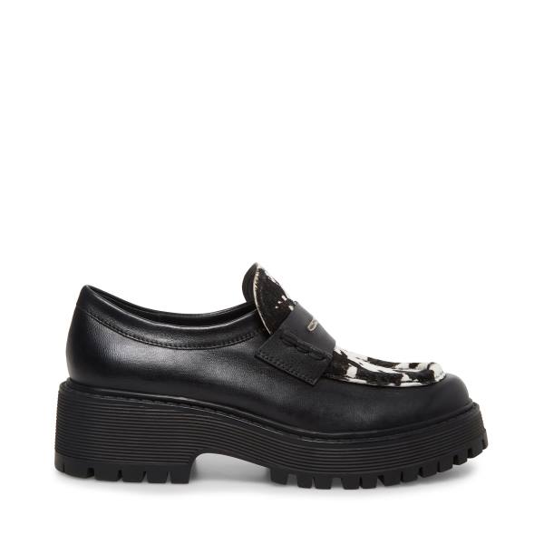 Loafers Dama Steve Madden Malvern-c Negrii Albi | SM-270WH