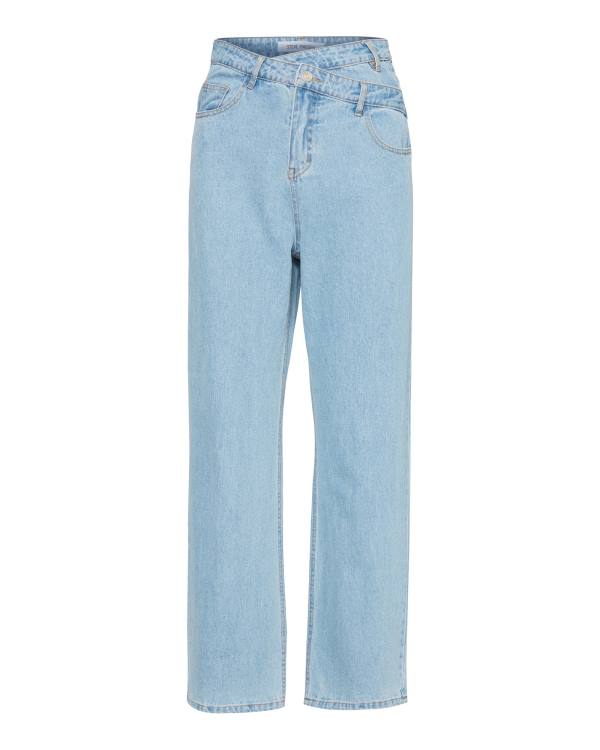 Pantaloni Dama Steve Madden Asymmetrical Boyfriend Jean Albastri | SM-492LS