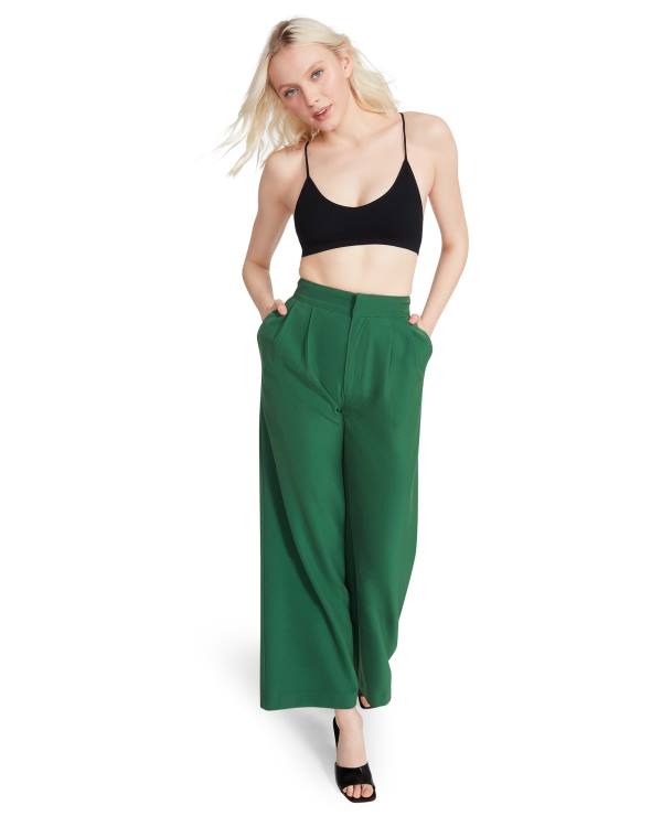 Pantaloni Dama Steve Madden High Waisted Trouser Verzi | SM-763DX