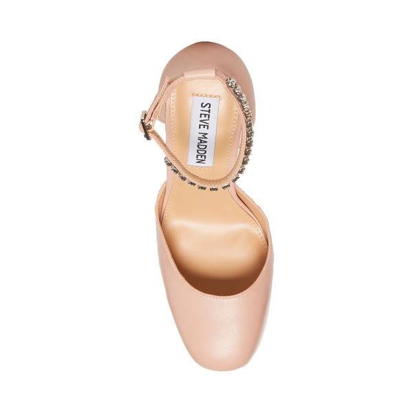 Pantofi Cu Toc Dama Steve Madden Bangle Blush Piele Heel Roz | SM-410ET